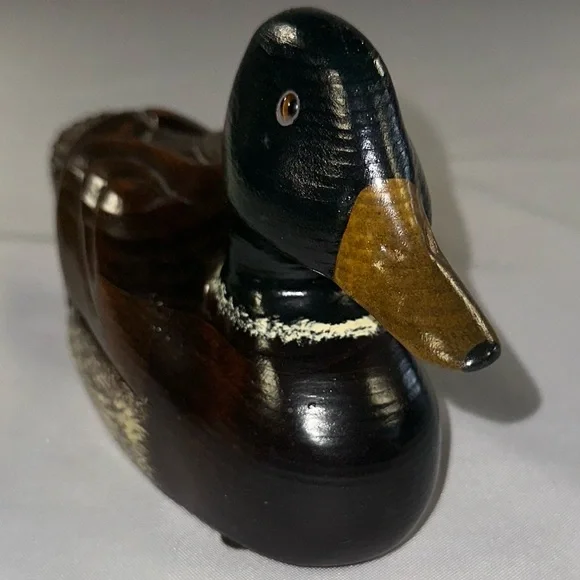Mallard Duck Solid Wood Signed by Creator Leo Kappy Vintage Beautiful Decoy - Picture 6 of 10